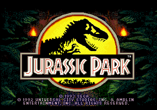 Jurassic Park (Japan) Title Screen